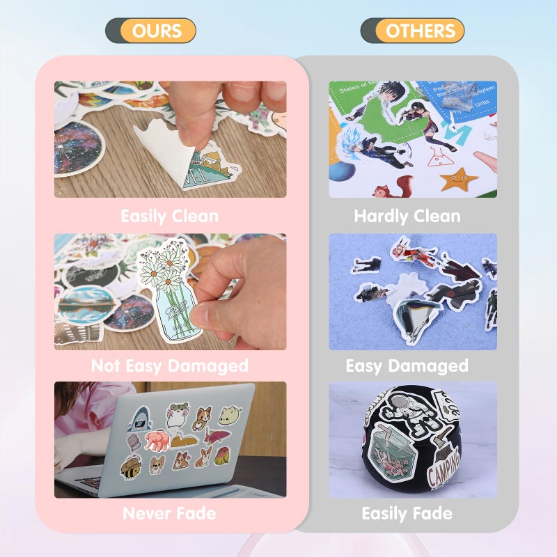 Arme 400Pcs Animal Stickers Pack  Cute Animal Stickers Waterproof  Pet Stickers for Toddlers Kids Teens Girls Boys  Colorful Vinyl Stickers for Water Bottles Computer Skateboad Phone Notebooks - Image 3